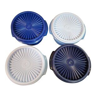 Set Of 4 Tupperware 2-Cup Mini Mix-N-Stor Bowls With Lids